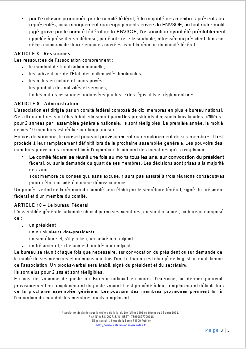 Statuts — page 3