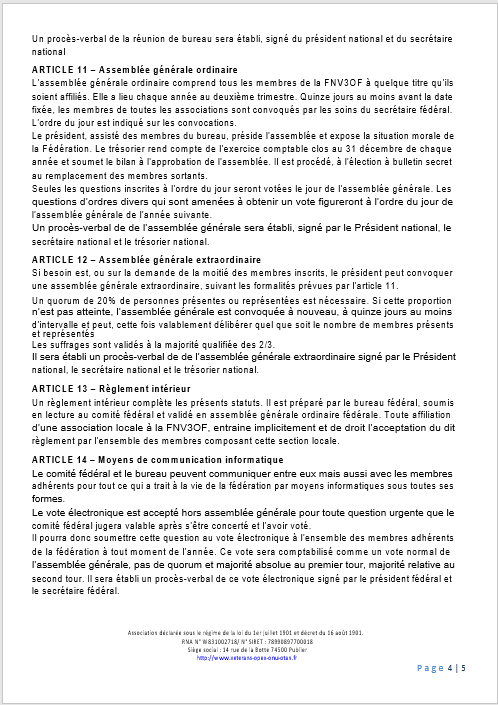 Statuts — page 4